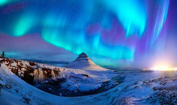 Spectacular view of the Northern Lights