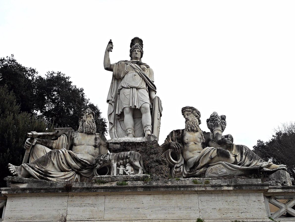 The fountain dedicated to the powerful Goddess of Rome