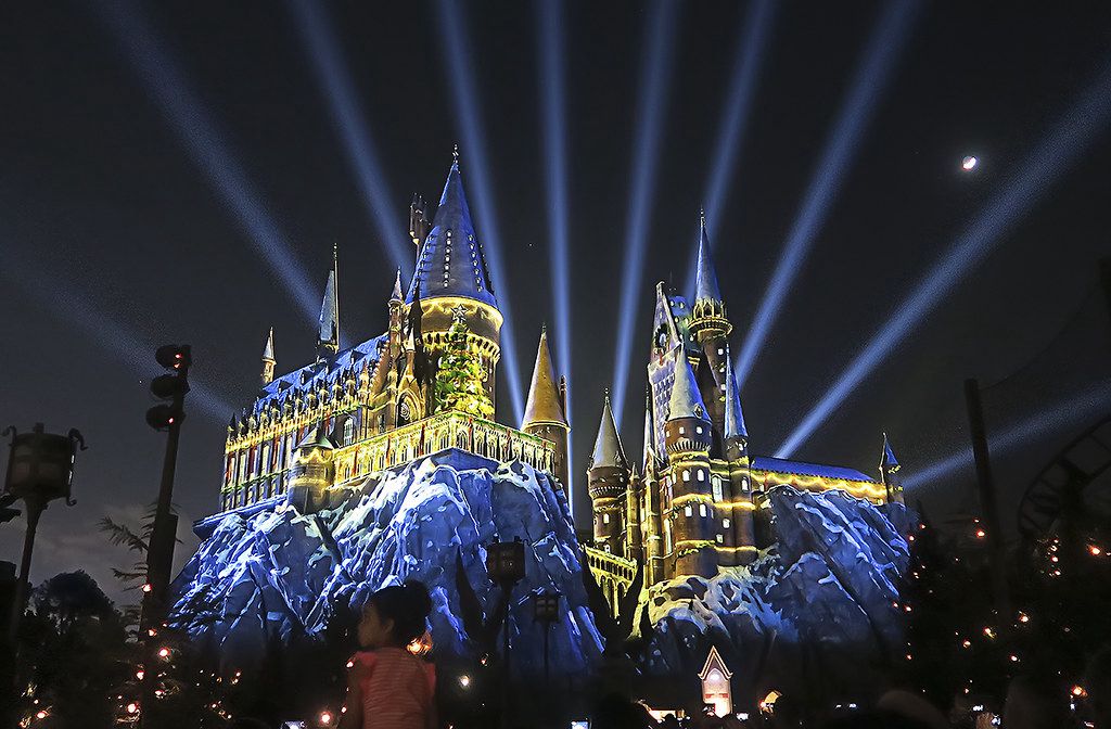 Hogwarts Castle during Christmas