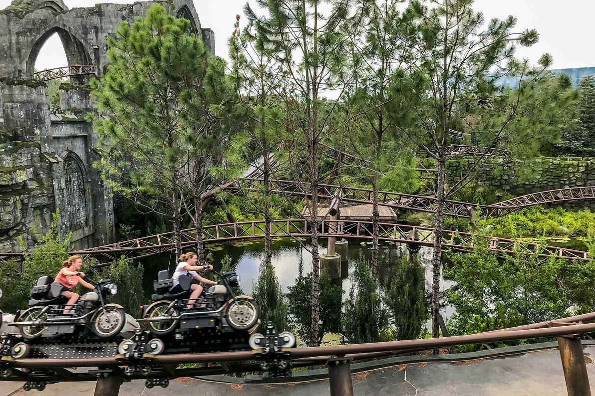 Ride through the Forbidden Forest on Hagrid's Motorbike