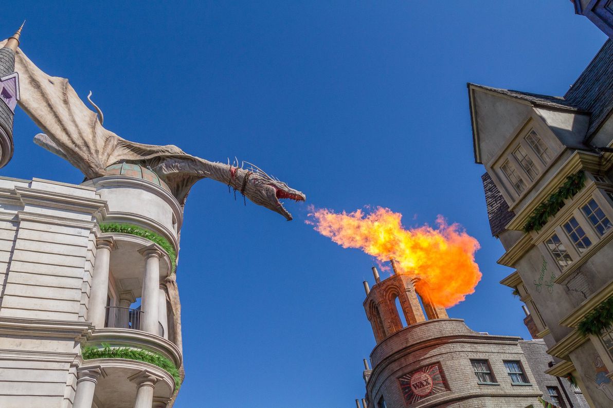 The Ukrainian Ironbelly breathing fire on Gringotts