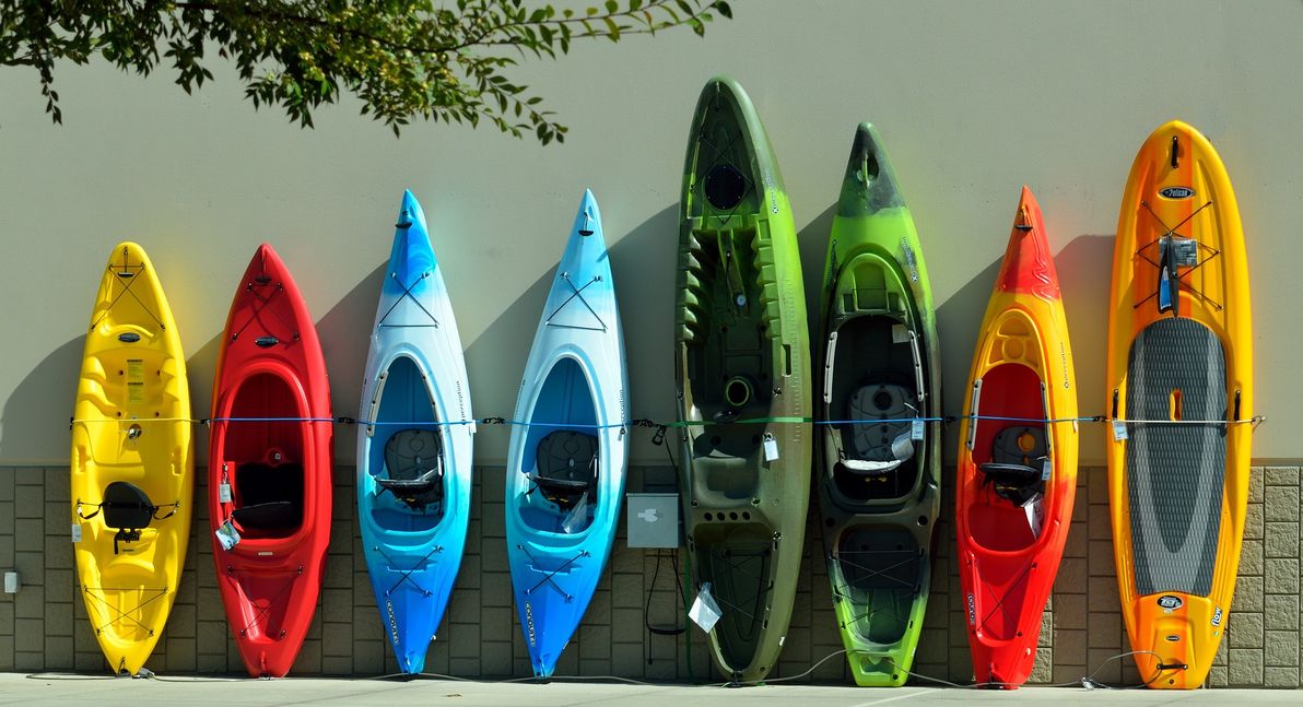 Colourful Kayaks