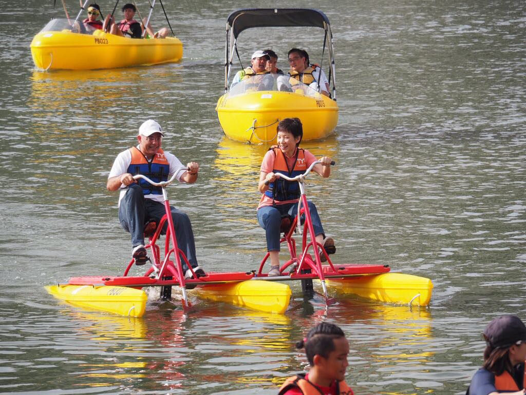 Pedal Biking at the Water Sports Centre