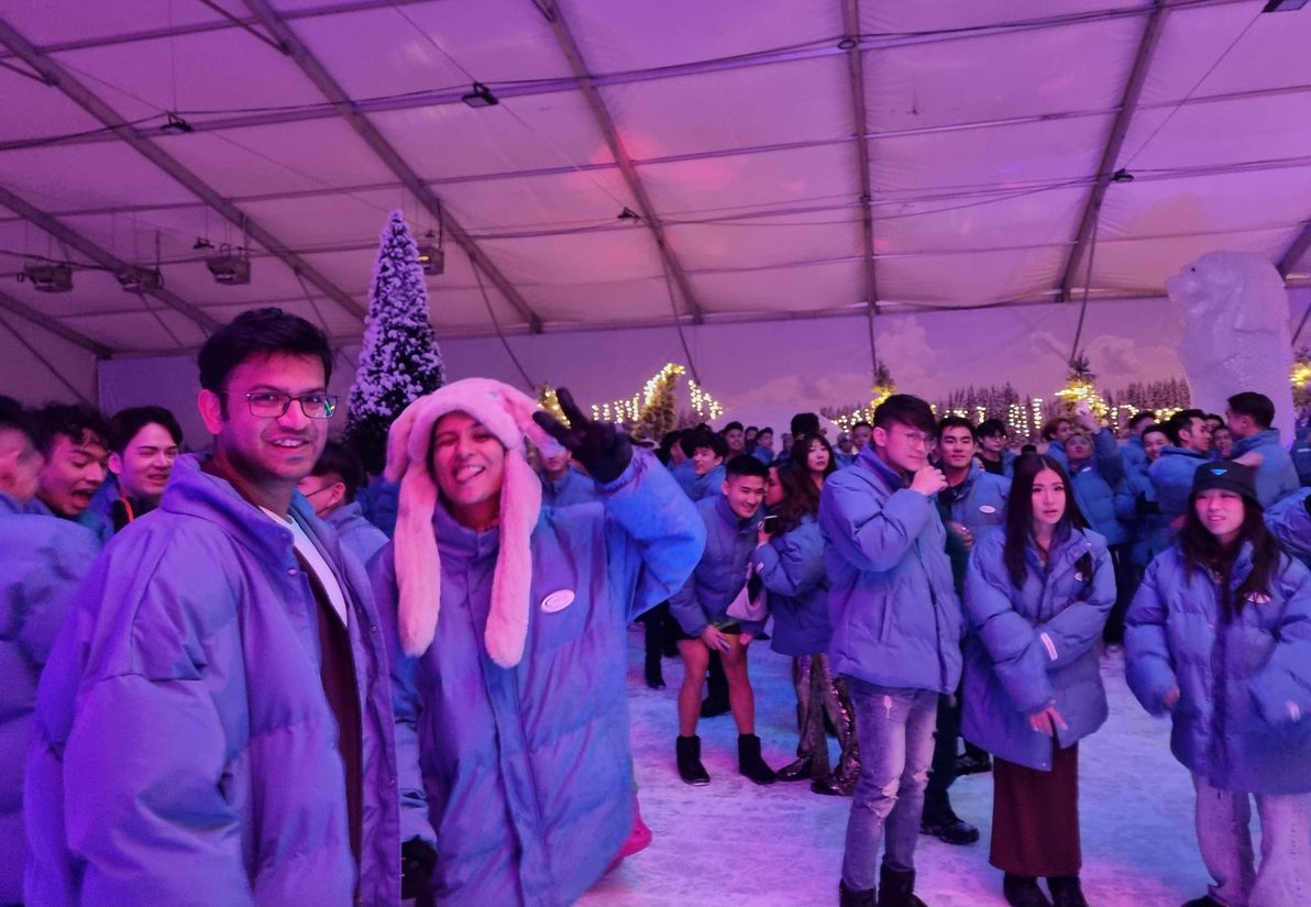 Subzero ice party crowd